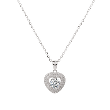 Dây chuyền kim cương Moissanite LAMY Double Heartbeat 5 ly kiểm định GRA CDEDN018 - Hàng chính hãng đã kiểm định