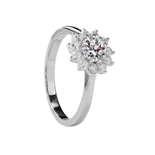 Nhẫn kim cương Moissanite LAMY Blooming Halo 5 ly kiểm định GRA CDEDR029 - Hàng chính hãng đã kiểm định