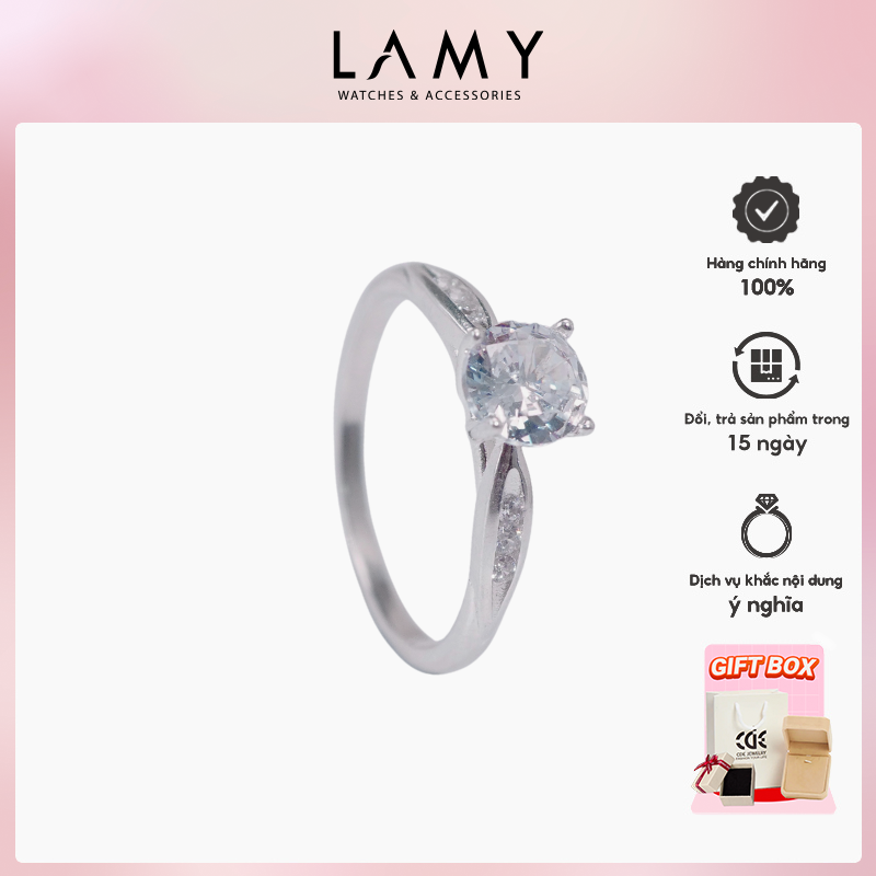 Nhẫn bạc nữ LAMY Gemstone Gleam Ring Silver CDE8183SV - Nhẫn bạc ta cao cấp