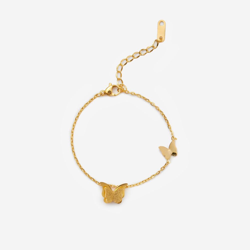 Pave Butterfly Unity Bracelet Gold