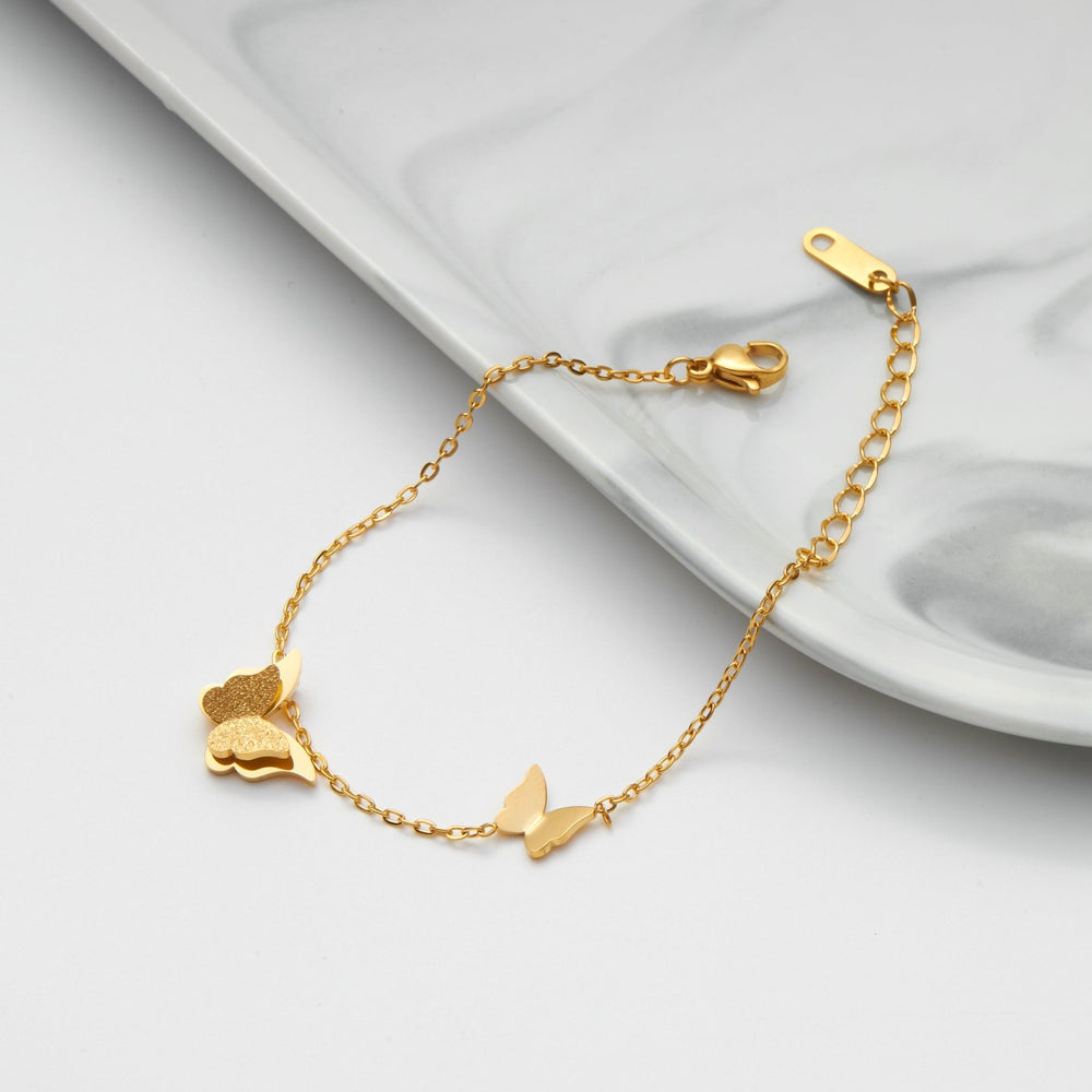 Pave Butterfly Unity Bracelet Gold