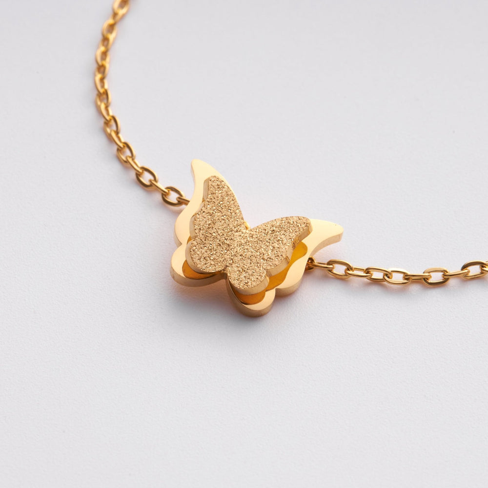 Pave Butterfly Unity Bracelet Gold