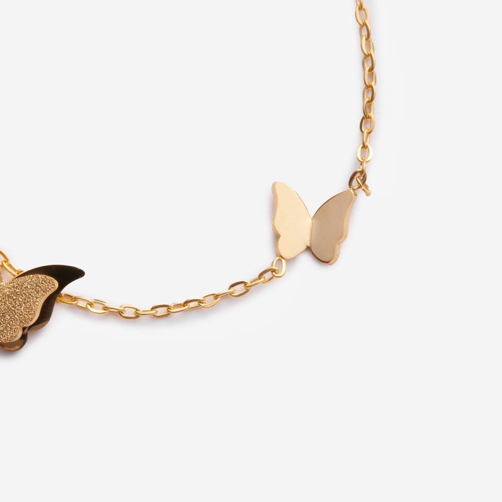Pave Butterfly Unity Bracelet Gold