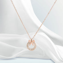 Dây chuyền nữ Diamond Bow Necklace Silver CDE6031SV