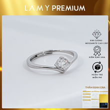 Nhẫn kim cương Moissanite LAMY Whisper Light 4.75 ly kiểm định GRA CDEDR031 - Hàng chính hãng đã kiểm định