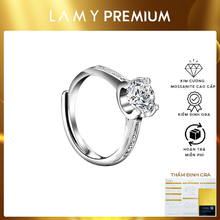 Nhẫn kim cương Moissanite LAMY Bold Spark 4.75 ly kiểm định GRA CDEDR032 - Hàng chính hãng đã kiểm định