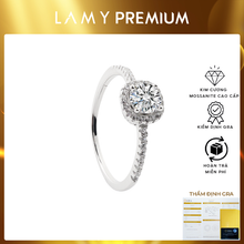 Nhẫn kim cương Moissanite LAMY Sparkling Grace 6.5 ly kiểm định GRA CDEDR038 - Hàng chính hãng đã kiểm định