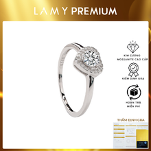 Nhẫn kim cương Moissanite LAMY Sweet Heart 4.5 ly kiểm định GRA CDEDR039 - Hàng chính hãng đã kiểm định