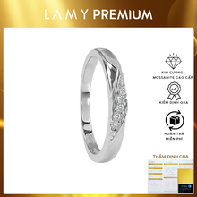 Nhẫn kim cương Moissanite LAMY Subtle Line kiểm định GRA CDEDR040 - Hàng chính hãng đã kiểm định