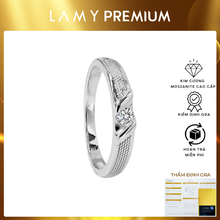Nhẫn kim cương Moissanite LAMY Grid Luxe kiểm định GRA CDEDR043 - Hàng chính hãng đã kiểm định