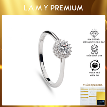Nhẫn kim cương Moissanite LAMY Daisy Sparkle 4 ly kiểm định GRA CDEDR045 - Hàng chính hãng đã kiểm định