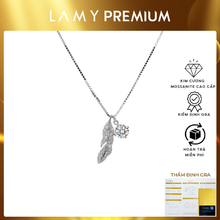 Dây chuyền kim cương Moissanite LAMY Leaflight Charm 5 ly kiểm định GRA CDEDN013 - Hàng chính hãng đã kiểm định