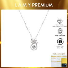 Dây chuyền kim cương Moissanite LAMY Lucky Cat 4 ly kiểm định GRA CDEDN017WH - Hàng chính hãng đã kiểm định