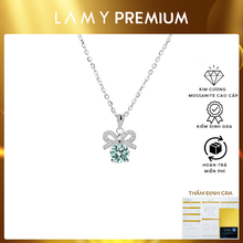 Dây chuyền kim cương Moissanite LAMY Nơ xinh 4 ly xanh CDEDN024GR - Hàng chính hãng đã kiểm định
