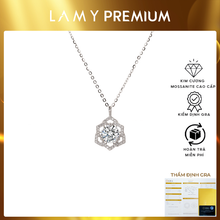 Dây chuyền kim cương Moissanite LAMY Trái tim hoa tuyết đá xanh 6.5 ly CDEDN026GR - Hàng chính hãng đã kiểm định