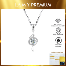 Dây chuyền kim cương Moissanite LAMY xoắn cách điệu đá chủ 5 ly CDEDN031WH - Hàng chính hãng đã kiểm định