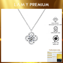 Dây chuyền kim cương Moissanite LAMY hoa bốn cánh đá chủ 5 ly CDEDN032WH - Hàng chính hãng đã kiểm định