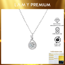 Dây chuyền kim cương Moissanite LAMY Teardrop Halo CDEDN038WH - Hàng chính hãng đã kiểm định