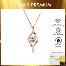 Dây chuyền kim cương Moissanite LAMY Graceful Curve 5.0 ly CDEDN043RG - Hàng chính hãng đã kiểm định