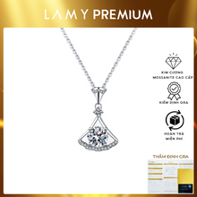 Dây chuyền kim cương Moissanite LAMY Oriental Fan 6.5 ly CDEDN046WH - Hàng chính hãng đã kiểm định