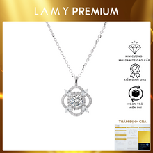 Dây chuyền kim cương Moissanite LAMY Blossom Halo 5 ly CDEDN056 - Hàng chính hãng đã kiểm định