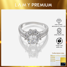 Nhẫn kim cương Moissanite LAMY Crown Radiance 7 ly kiểm định GRA CDEDR027 - Hàng chính hãng đã kiểm định