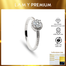 Nhẫn kim cương Moissanite LAMY Classic Halo 5 ly kiểm định GRA CDEDR035 - Hàng chính hãng đã kiểm định