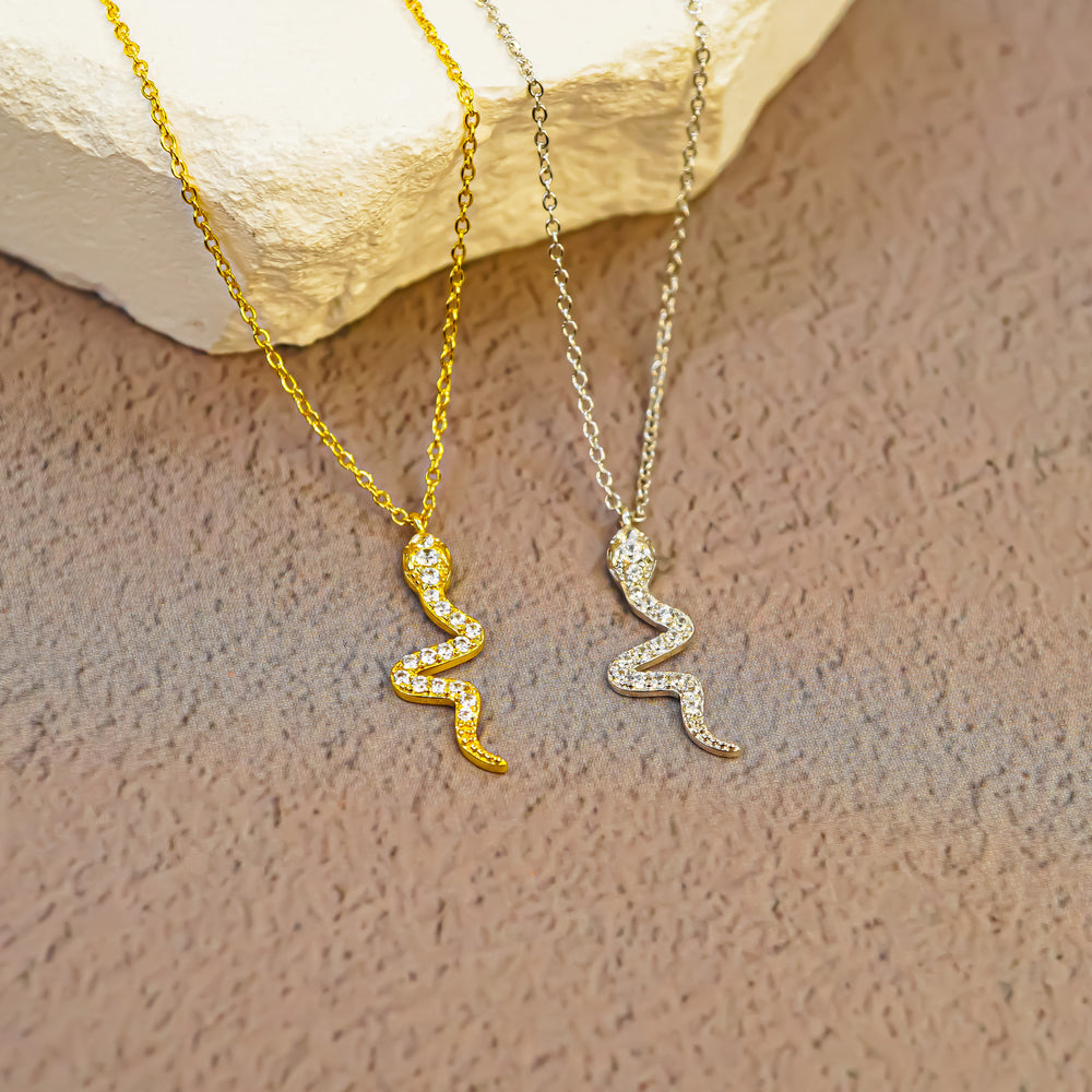 Snake Shaped Pendant Necklace