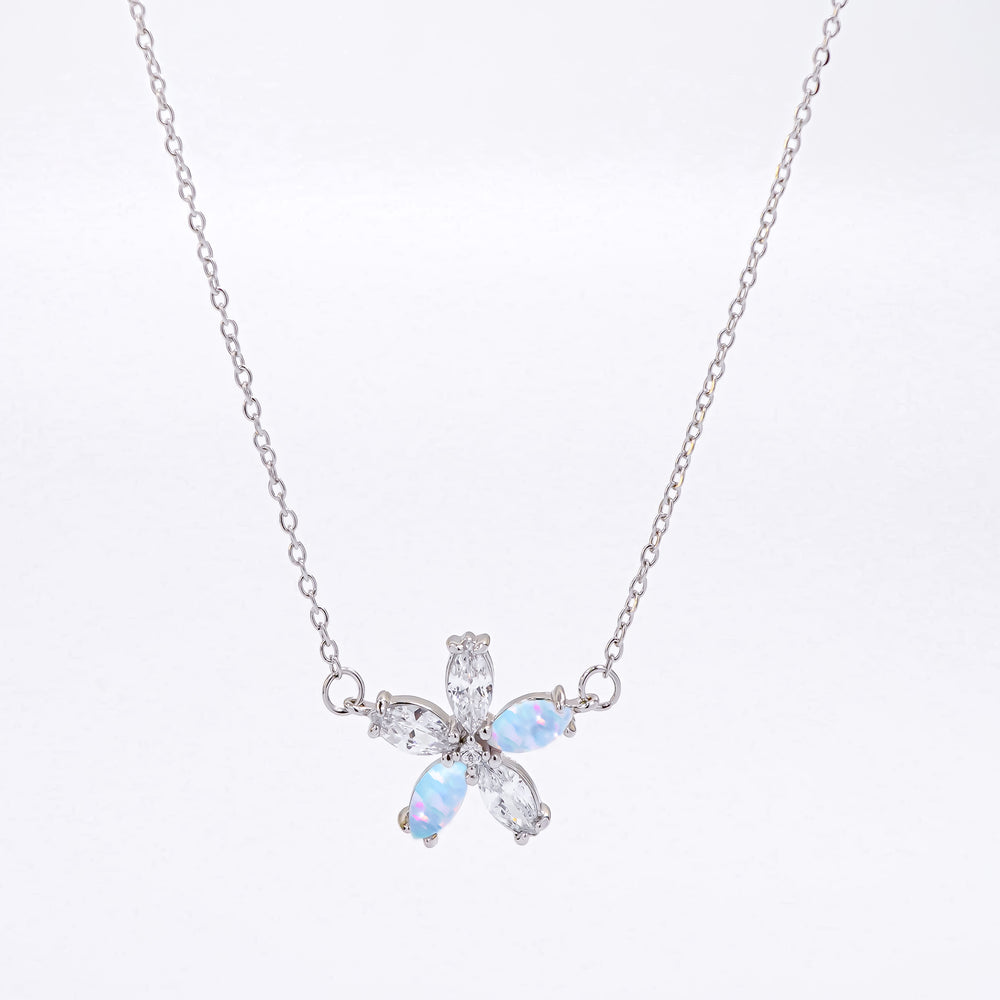 Celestial Bloom Necklace Silver