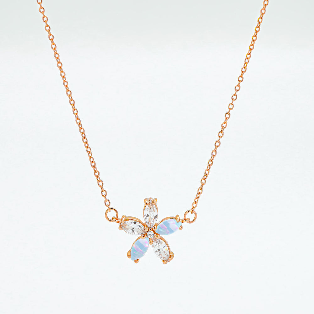 Celestial Bloom Necklace Rose Gold