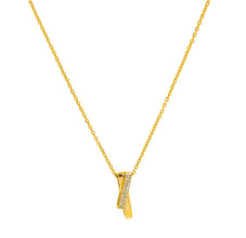 Dây chuyền bạc nữ LAMY Intertwined Sparkle Necklace Rose Gold 6422GG