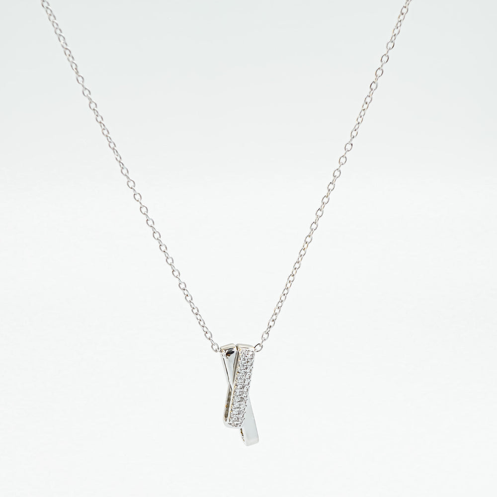 Intertwined Sparkle Necklace Silver