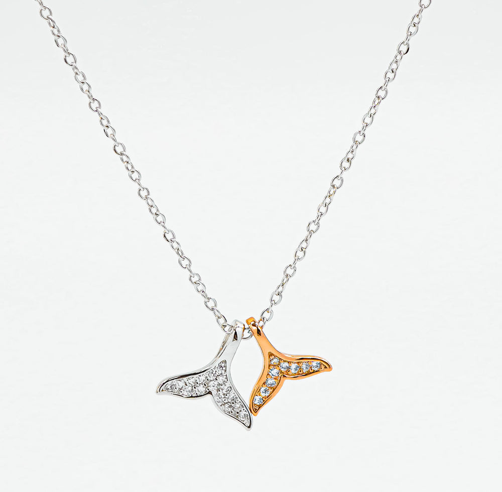 Mermaid Tail Necklace Rose Gold