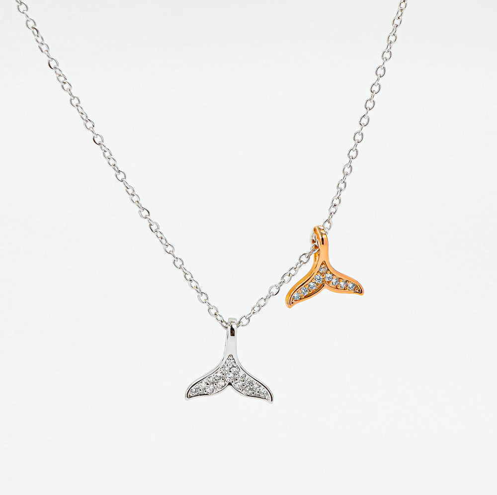 Mermaid Tail Necklace Rose Gold