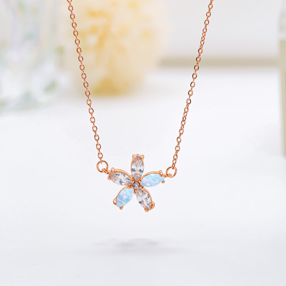 Celestial Bloom Necklace Rose Gold