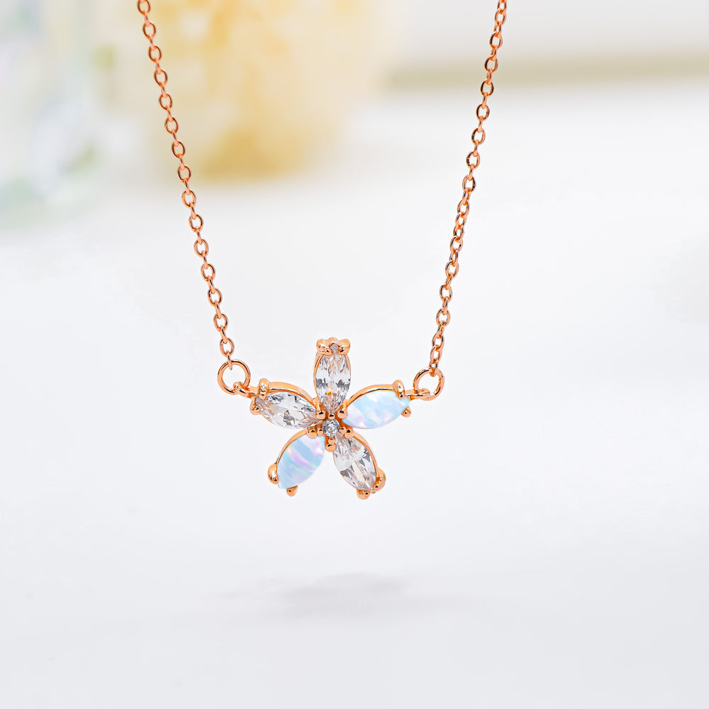 Celestial Bloom Necklace Rose Gold