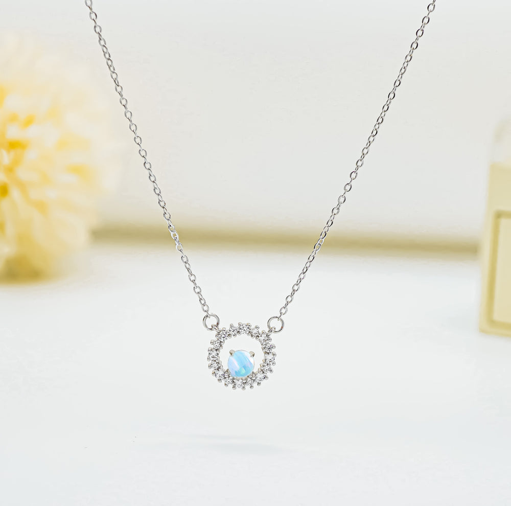 Sunburst Necklace Silver