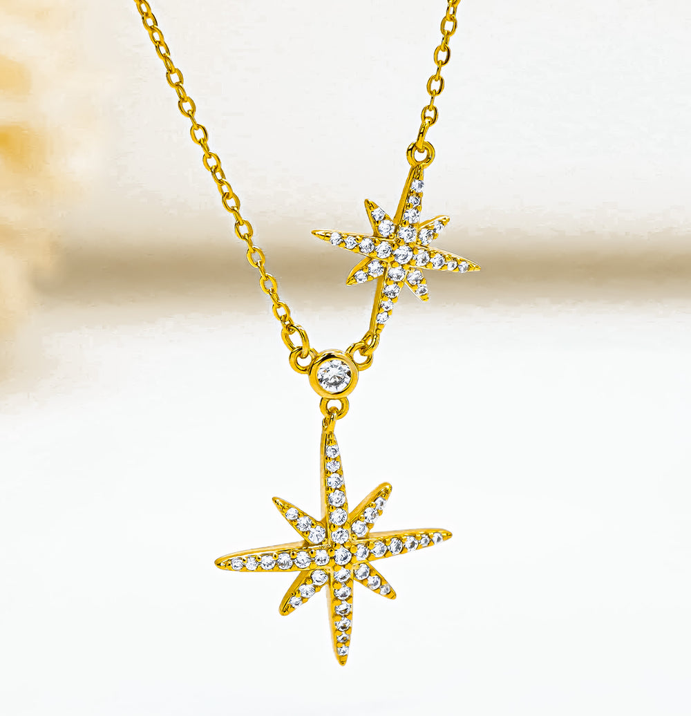Shooting Star Necklace Gold