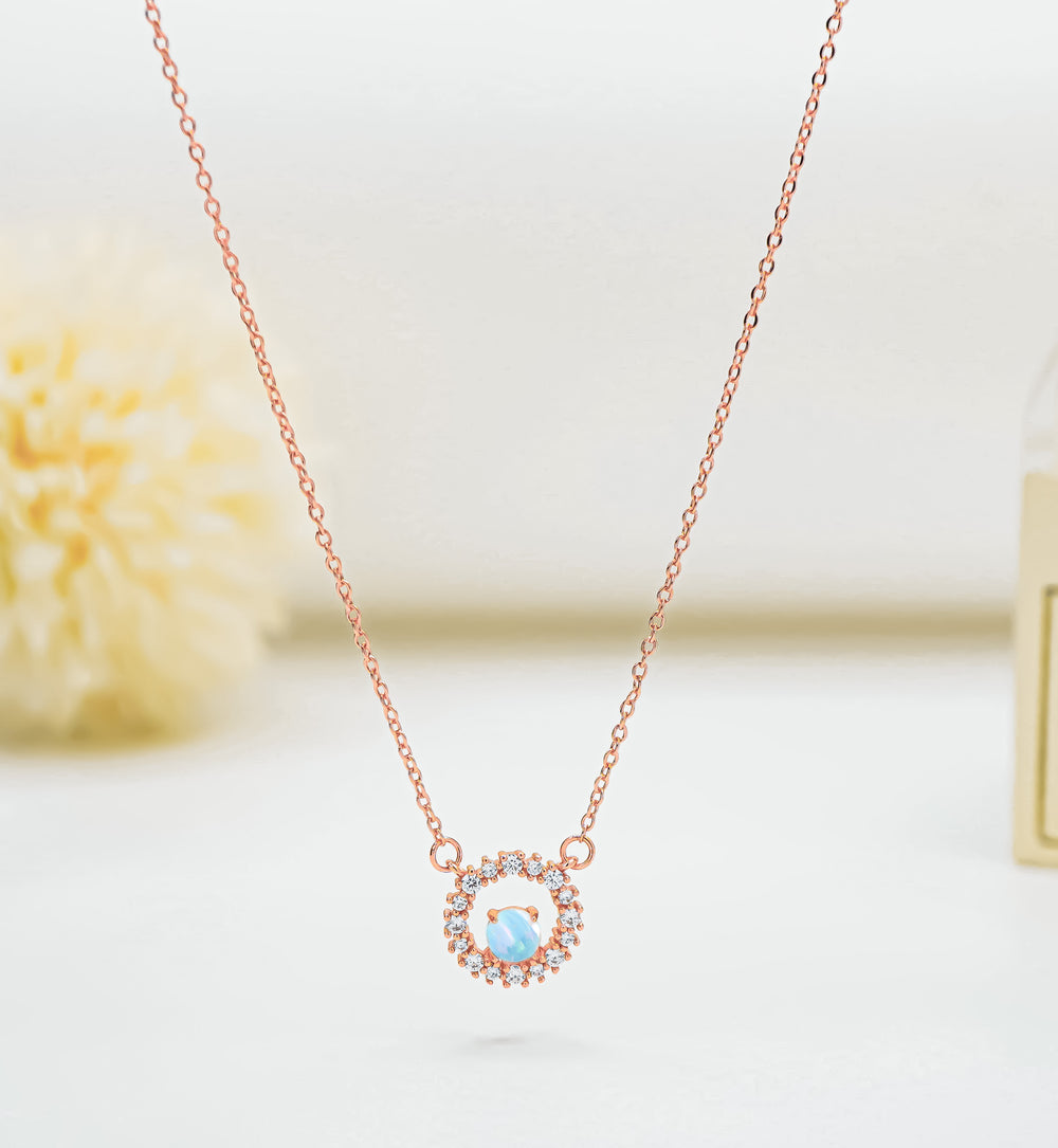 Sunburst Necklace Rose Gold
