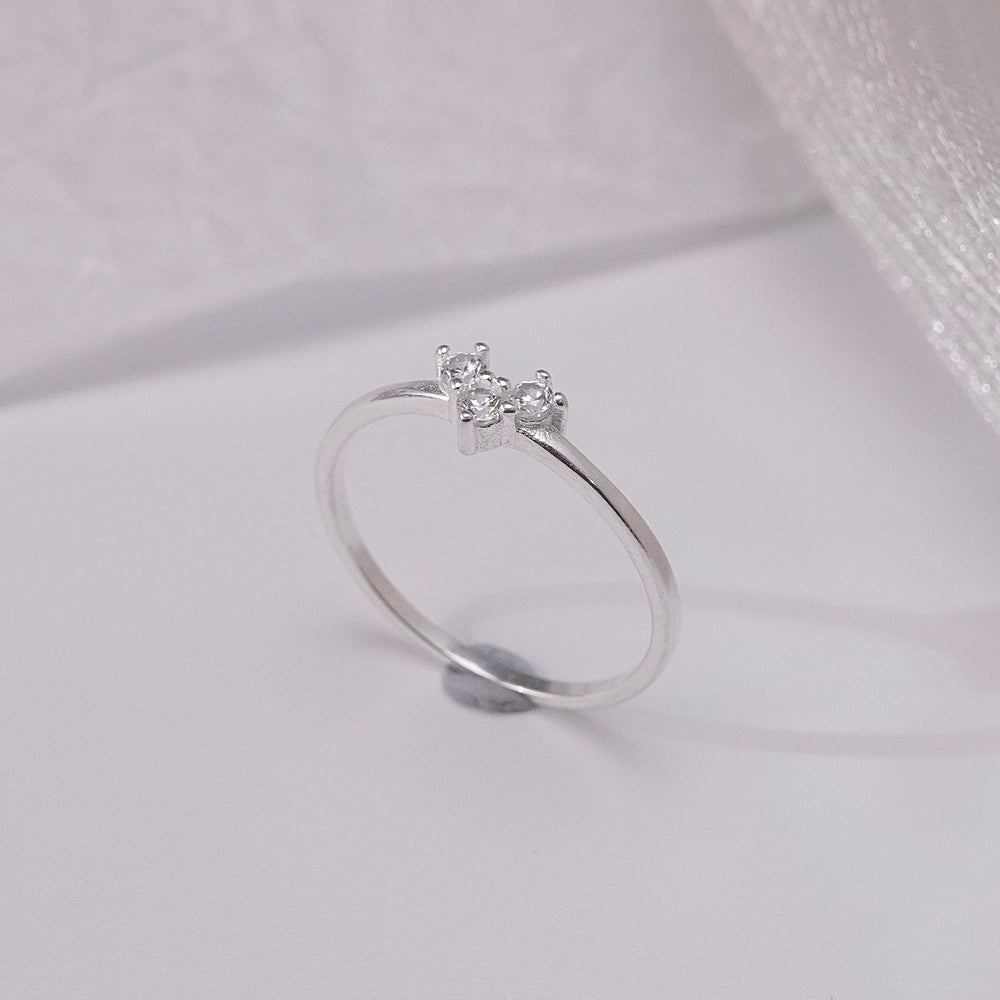 Heart Fragile Ring Silver, đai trơn mảnh