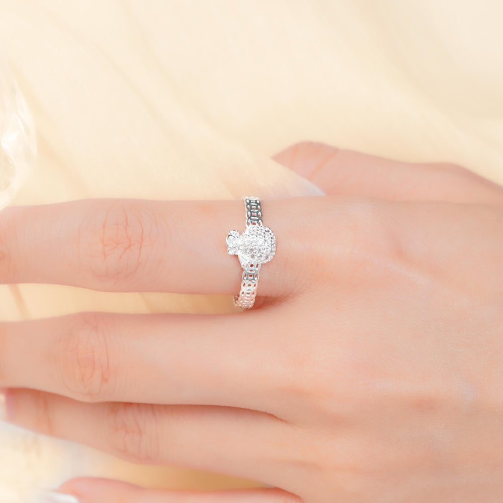 Lucky Coin Wallet Ring Silver