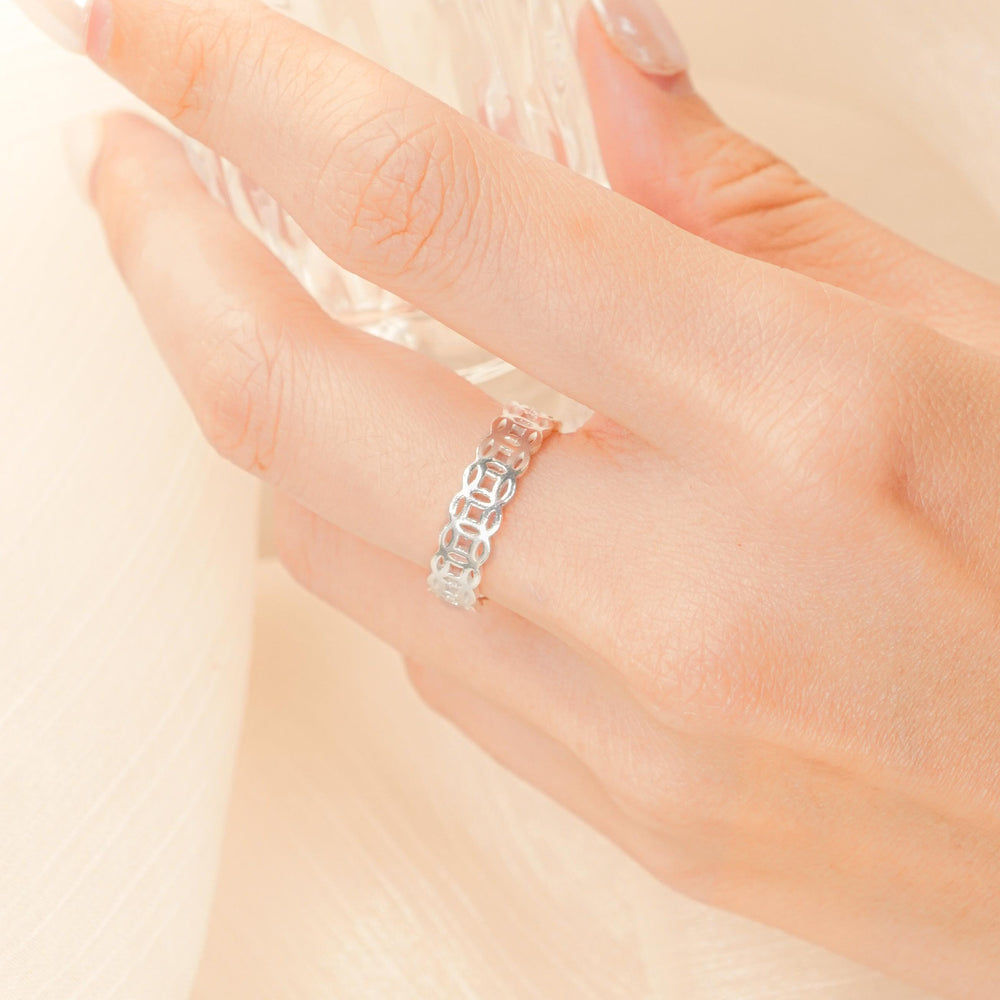 Lucky Coin Basic Ring Silver