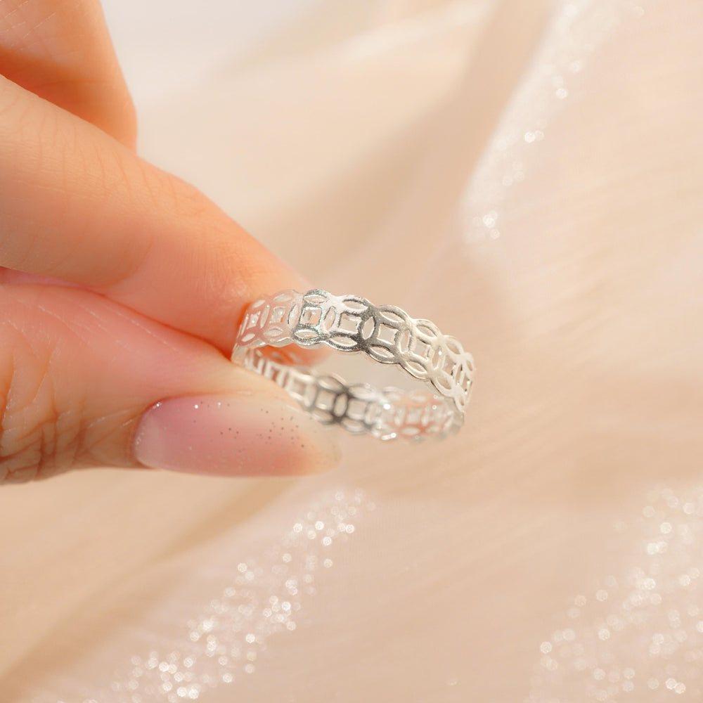 Lucky Coin Basic Ring Silver