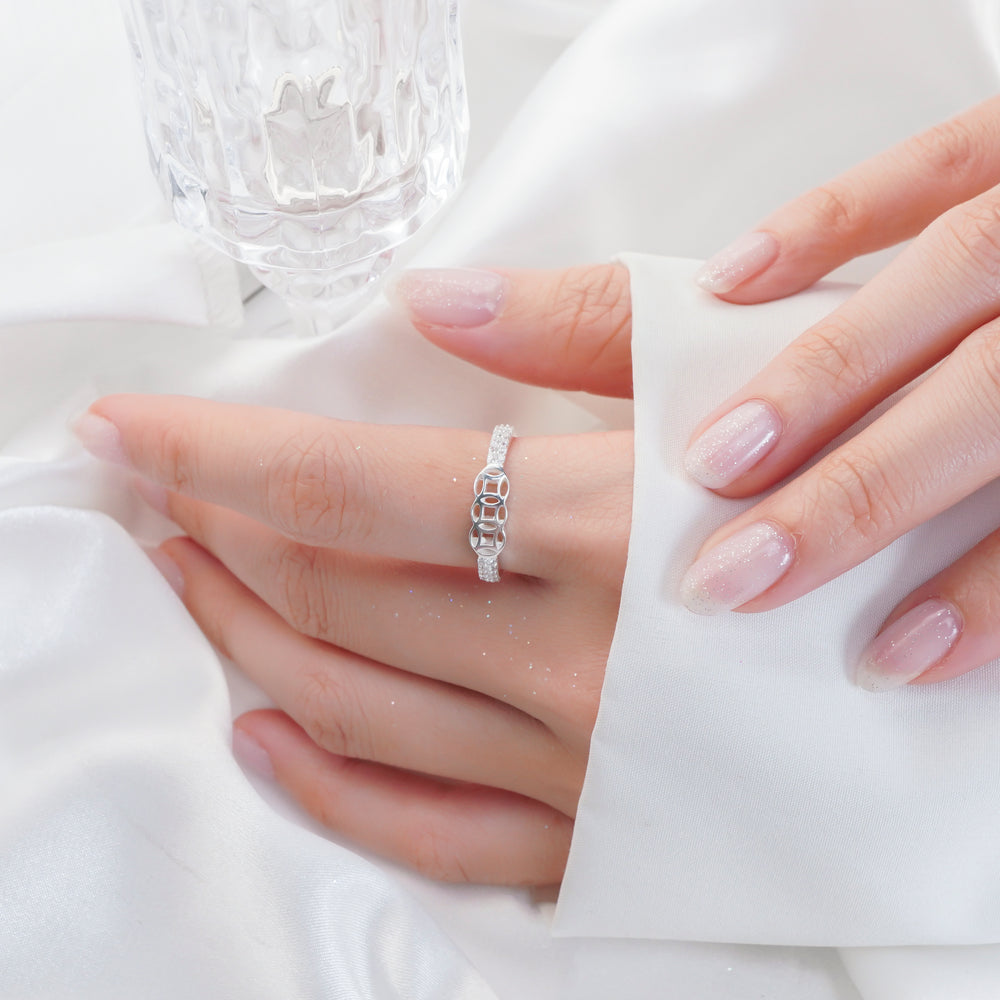 Three Coins Ring Silver - 8229SV