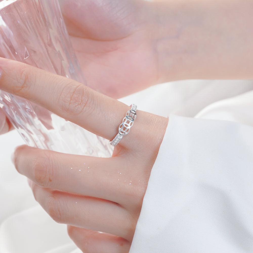 Three Coins Ring Silver - 8229SV