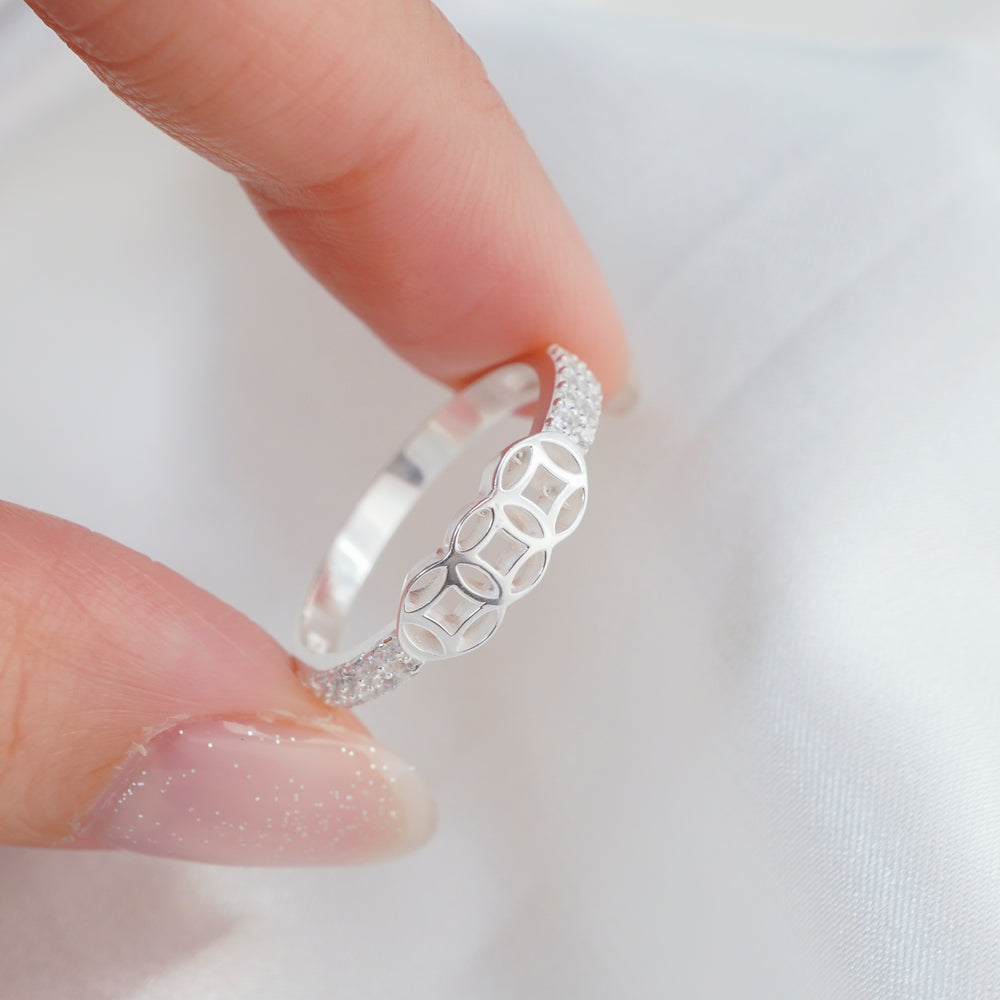 Three Coins Ring Silver - 8229SV