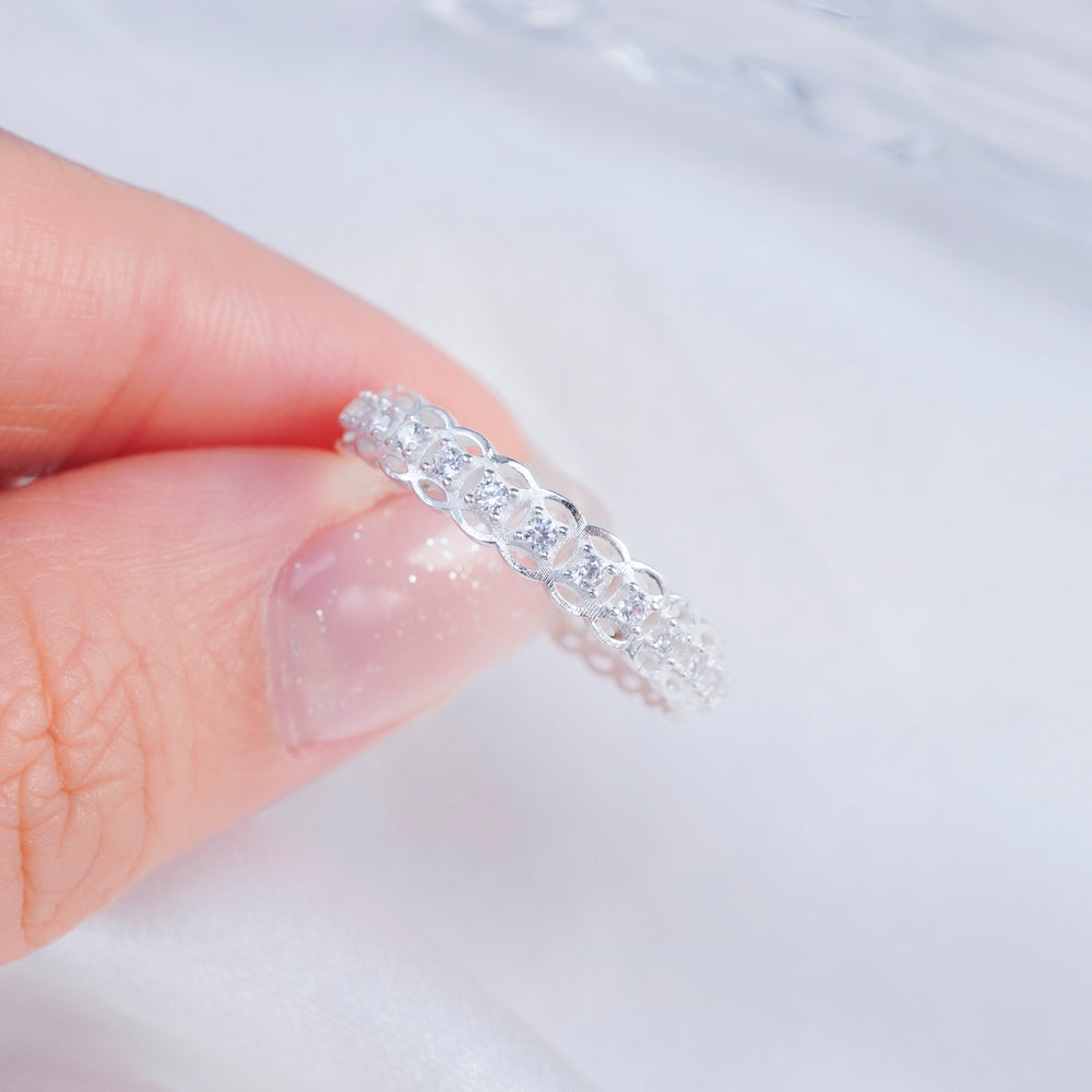 Glittering Coins Ring Silver - 8235SV