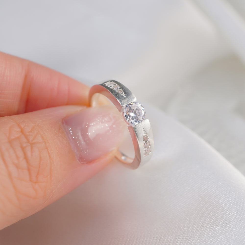 Romantic Couple Ring Silver