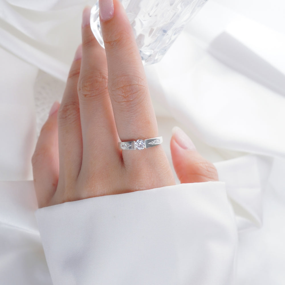Romantic Couple Ring Silver