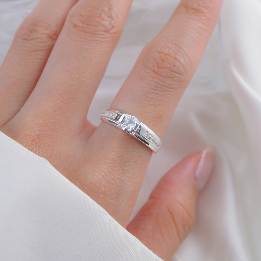Romantic Couple Ring Silver